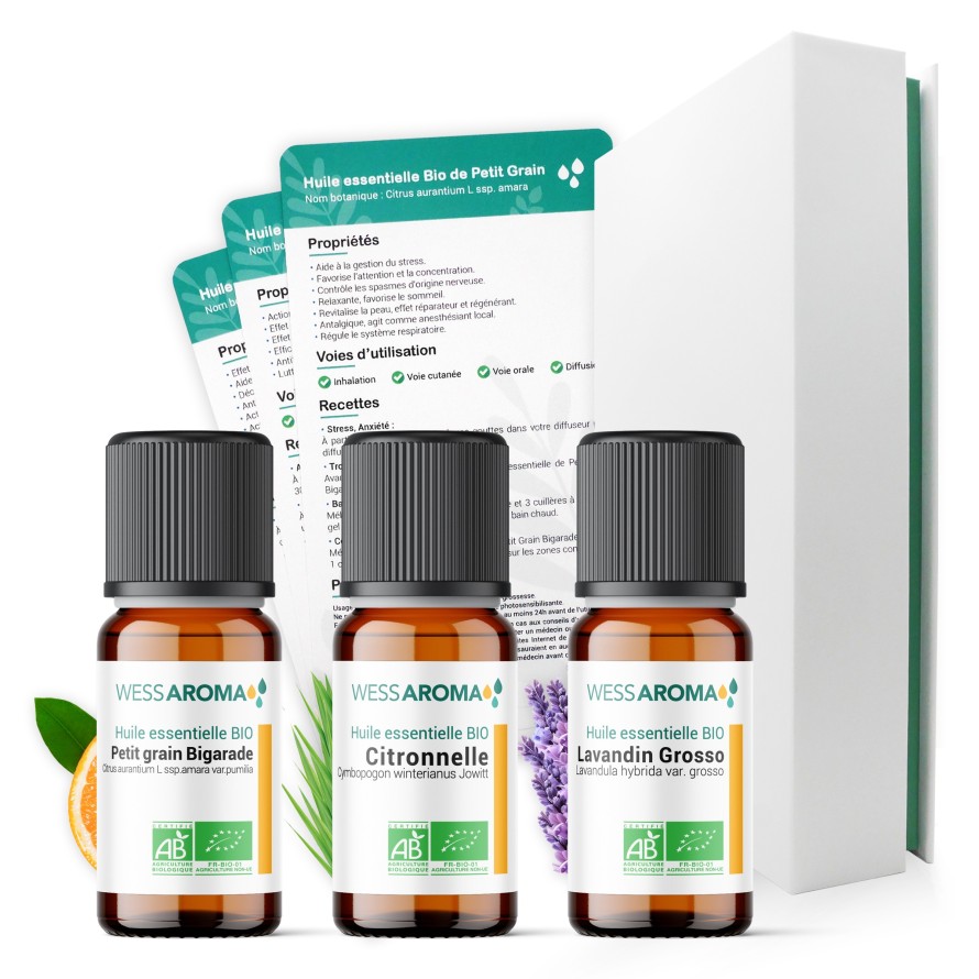 Aromathèque 3 coffrets pour le Quotidien, la Maison et la Diffusion Aromathèque 3 coffrets pour le Quotidien, la Maison et la Diffusion