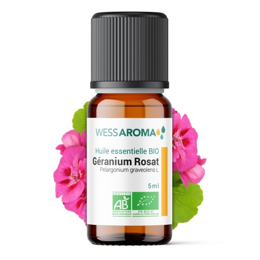Huile essentielle Bio de Géranium Rosat