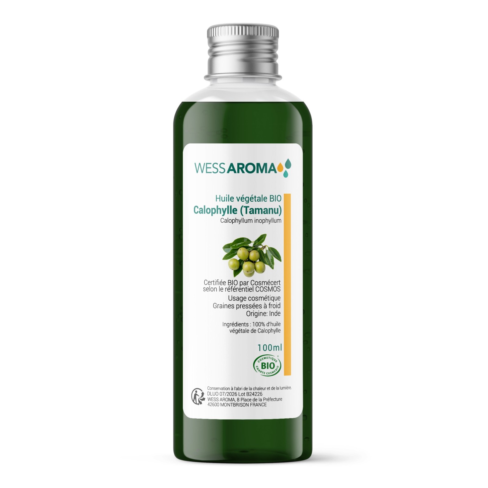 Huile végétale de Calophylle Bio