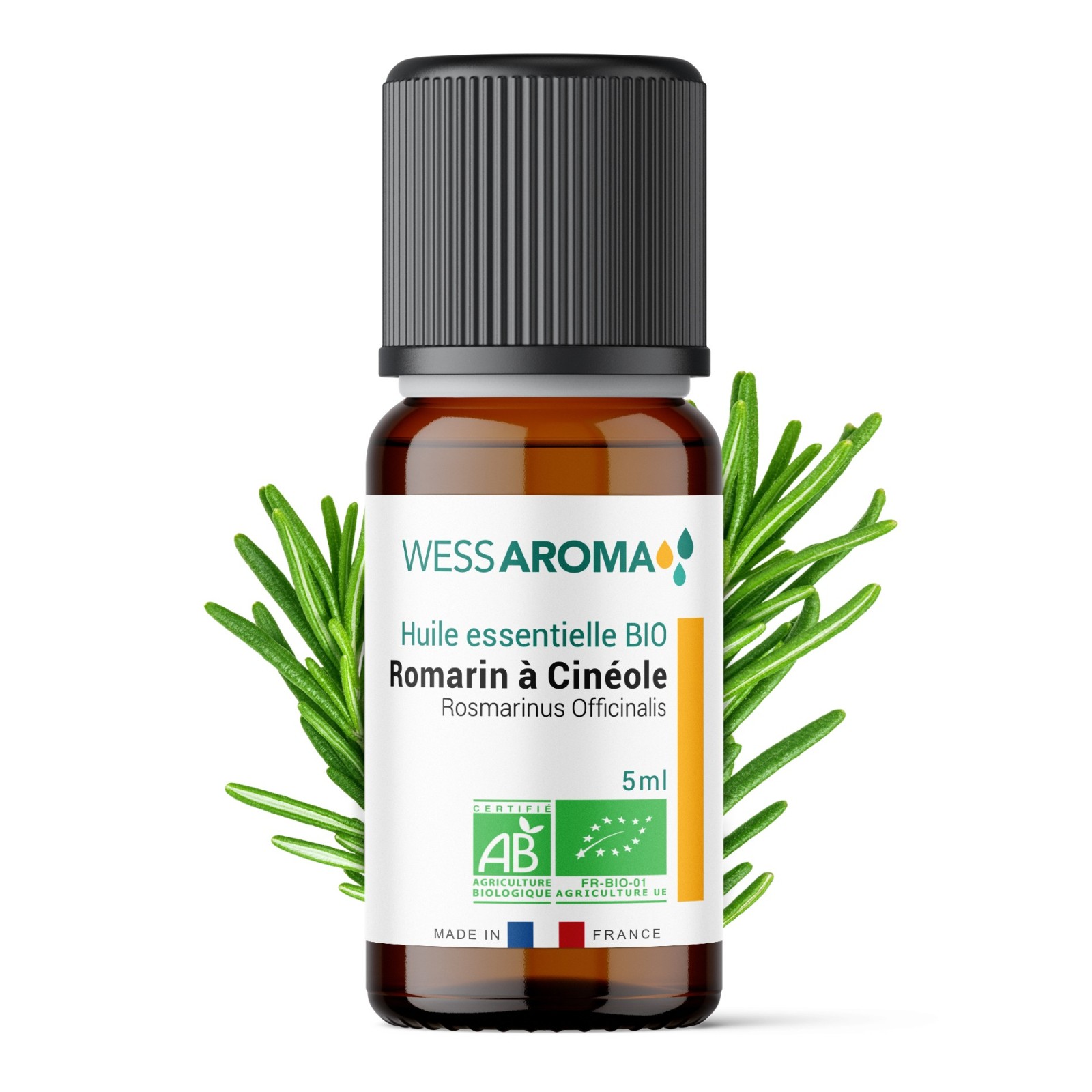 Huile essentielle Bio de Romarin à Cinéole 5ml
