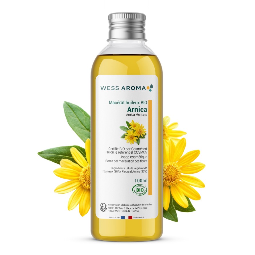 Macérât huileux Bio d'Arnica, pour tous types de peaux et de cheveux
