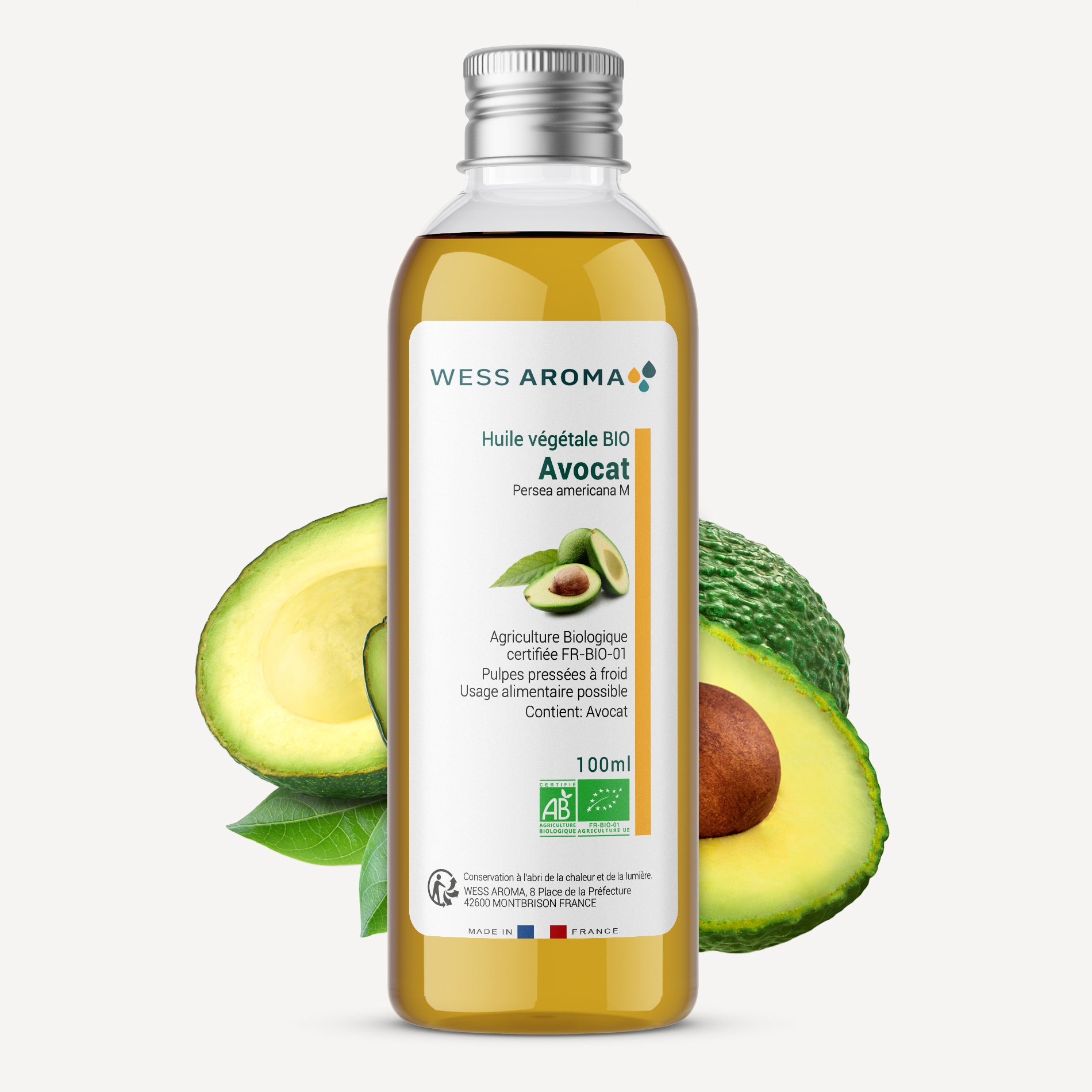 Huile végétale Bio d'Avocat