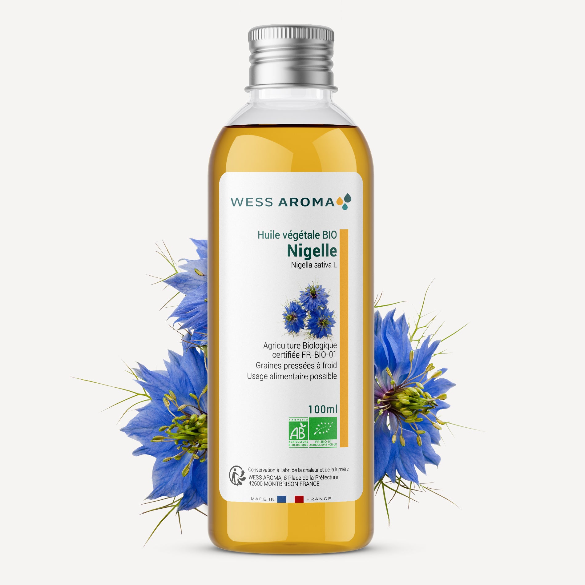 Huile végétale Bio de Nigelle (Cumin noir)